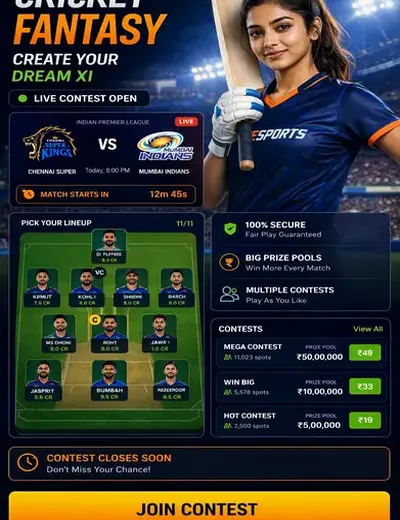 Bet969 (bet 969 casino) fantasy cricket & matchday visual 3